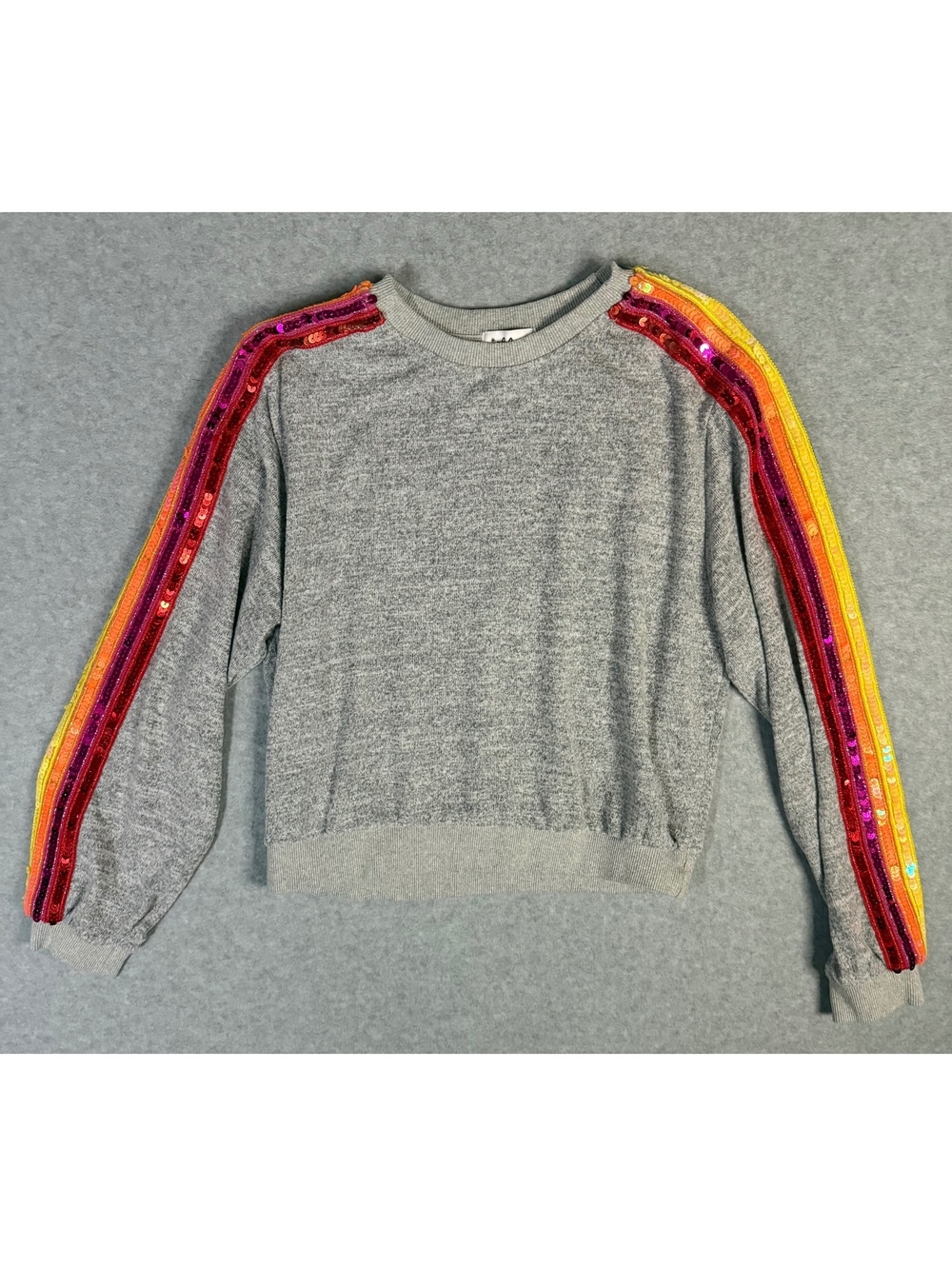 Lola & The Boys Crewneck Sequin Sweatshirt Girls Size M